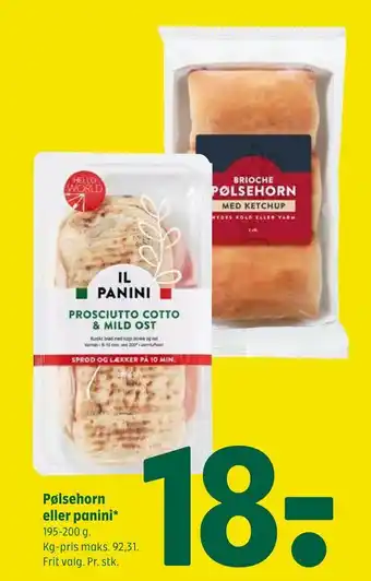 Coop 365 Pølsehorn eller panini tilbud