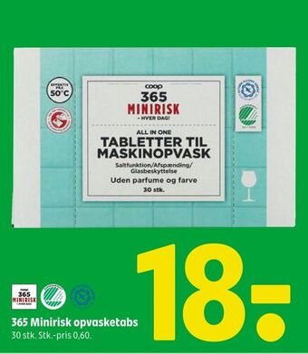Coop 365 365 Minirisk opvasketabs tilbud