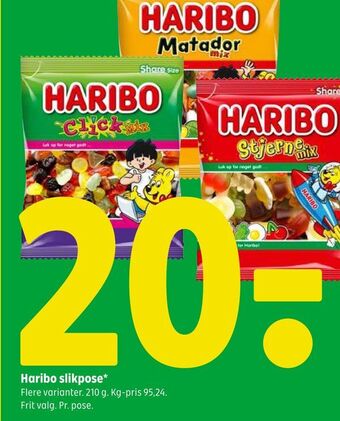 Coop 365 Haribo slikpose tilbud