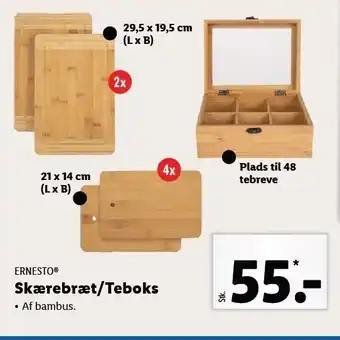 Lidl Skærebræt/teboks tilbud