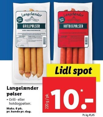 Lidl Langelænder Polser tilbud