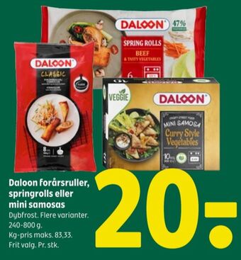 Coop 365 Daloon forårsruller tilbud