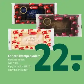 Coop 365 Carletti chokoladeplade hvid kæmpeplade tilbud