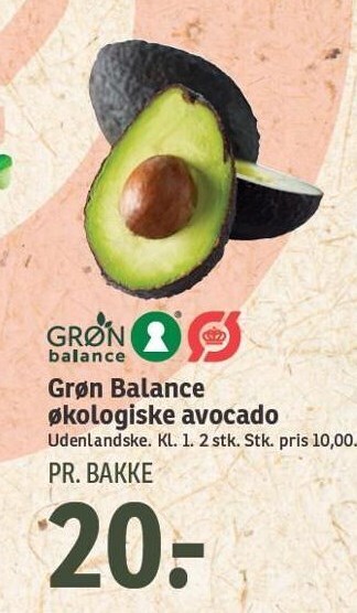 SPAR Grøn Balance økologiske avocado tilbud