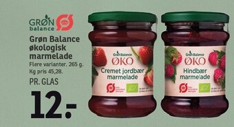 SPAR Grøn Balance økologisk marmelade tilbud