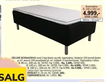 Daells Bolighus Deluxe boxmadras tilbud