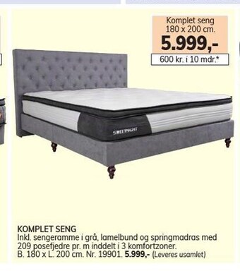 Daells Bolighus Komplet seng tilbud
