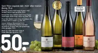 Sant Thias vegansk rød-, hvidl el. rosévin