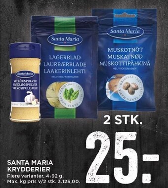 MENY Santa Maria krydderier tilbud