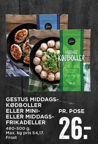 MENY Middagskødboller el. mini middagsfrikadeller tilbud