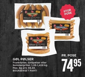 MENY GØL Pølser tilbud