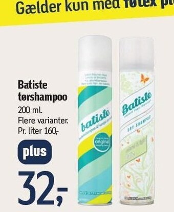 Føtex Batiste tørshampoo tilbud