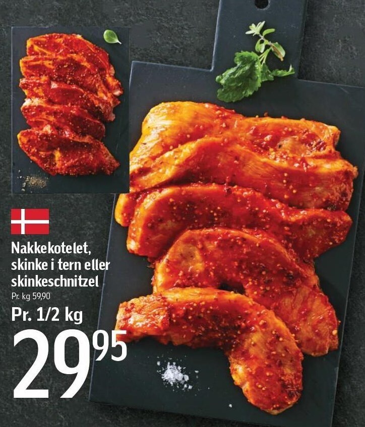Føtex Nakkekotelet, skinke i tern el. skinkeschnitzel tilbud