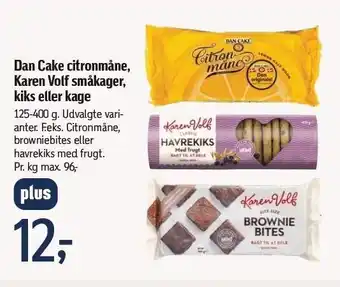 Dan Cake citronmåne, Karen Volf småkager kiks el. kage