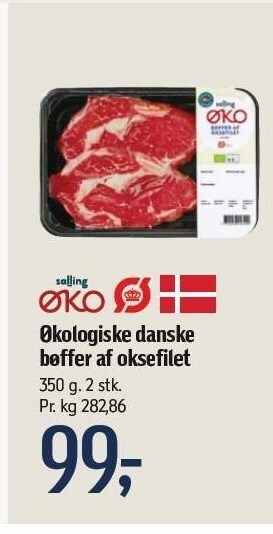 Føtex Økologiske danske bøffer af oksefilet tilbud
