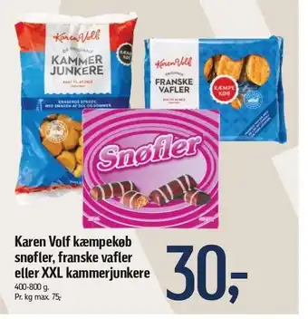 Føtex Karen Volf kæmpekøb snøfler, franske vafler el. XXL kammerjunkere tilbud