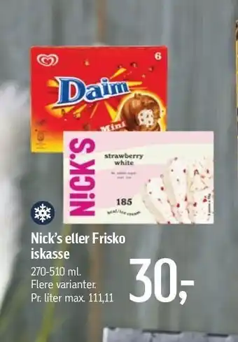 Føtex Nick´s el. Frisko iskasse tilbud