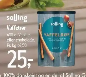 Føtex Vaffelrør - Vanilje el. chokolade tilbud