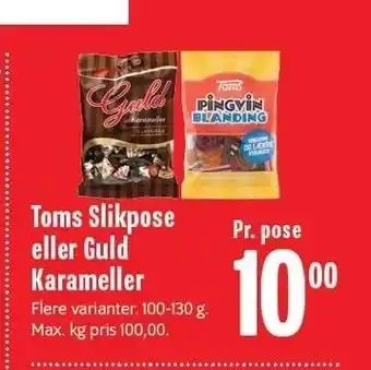 Min Købmand Toms slikpose eller gul karameller tilbud