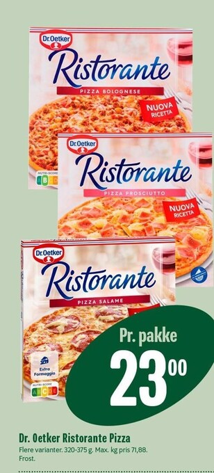 Min Købmand Dr. Oetker RIstorante pizza tilbud