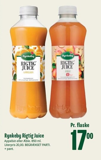 Min Købmand Rynkeby rigtig juice tilbud