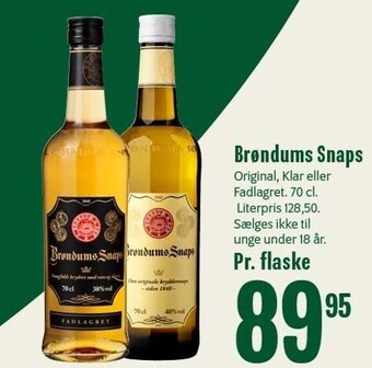 Min Købmand Brøndums snaps tilbud