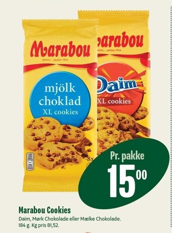 Min Købmand Marabou cookies tilbud