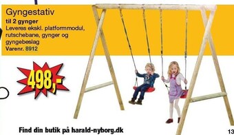 Harald Nyborg Gyngestativ til 2 gynger tilbud