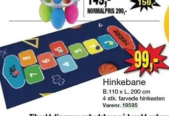 Harald Nyborg Hinkebane 4 stk. farvede hinkesten tilbud