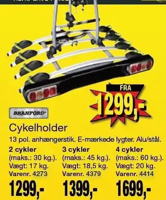Harald Nyborg Cykelholder 2, 3 el. 4 cykler tilbud