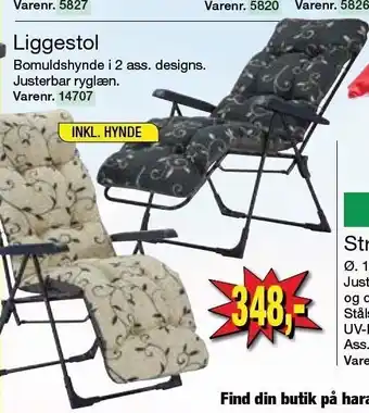 Liggestol inkl. hynde