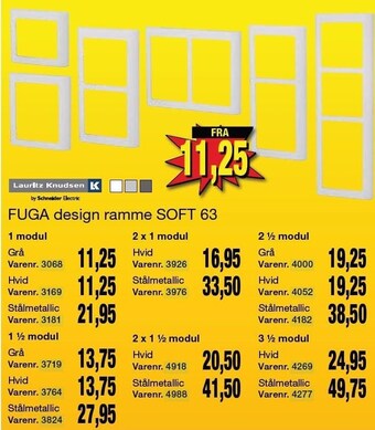 Harald Nyborg FUGA design ramme SOFT 63 tilbud