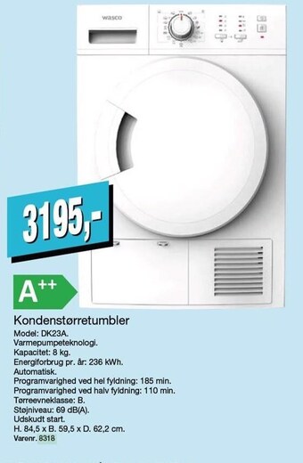 Harald Nyborg Kondenstørretumbler tilbud