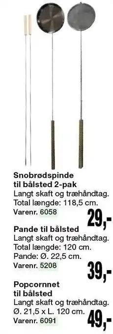Harald Nyborg Snobrødspinde til bålsted 2-pak el. pande til bålsted tilbud