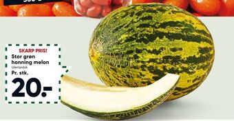 Bilka Stor grøn honning melon tilbud