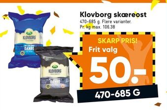 Bilka Klovborg skæreost tilbud