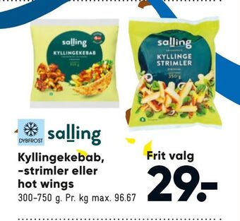 Bilka Kyllingekebab, -strimler eller hot wings tilbud