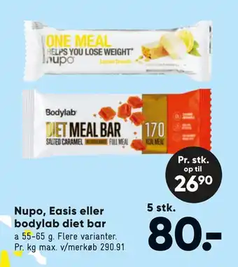 Bilka Nupo, Easis eller bodylab diet bar tilbud