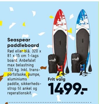Bilka Seaspear paddleboard tilbud
