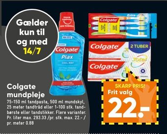 Bilka Colgate mundpleje tilbud