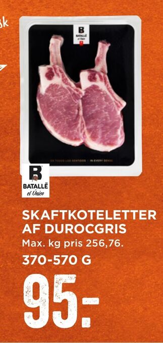 MENY Skaftkoteletter af durocgris tilbud