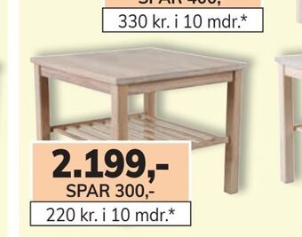 Daells Bolighus Hjørnebord tilbud