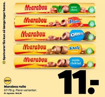 Netto Marabou rulle tilbud