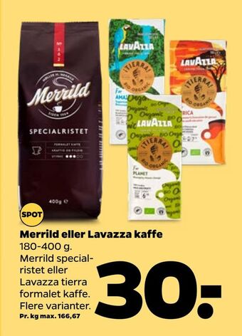 Netto Merrild eller Lavazza kaffe tilbud