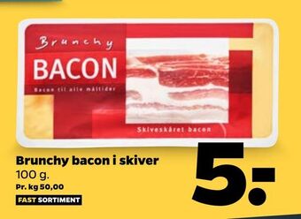 Netto Brunchy bacon i skiver tilbud