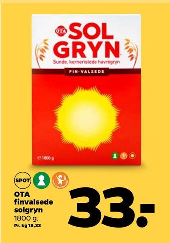 Netto OTA finvalsede solgryn tilbud