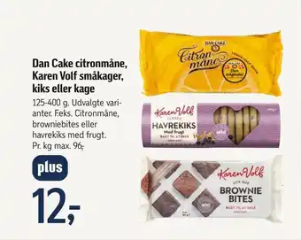 Dan Cake citronmåne, Karen Volf småkager, kiks eller kage