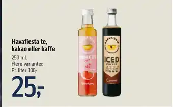 Havafiesta te, kakao eller kaffe