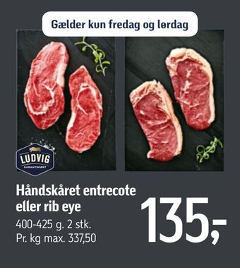 Føtex Håndskåret entrecote eller rib eye tilbud