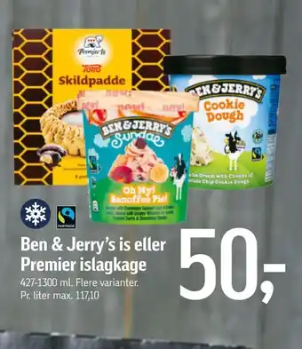 Føtex Ben & Jerry's is eller Premier islagkage tilbud